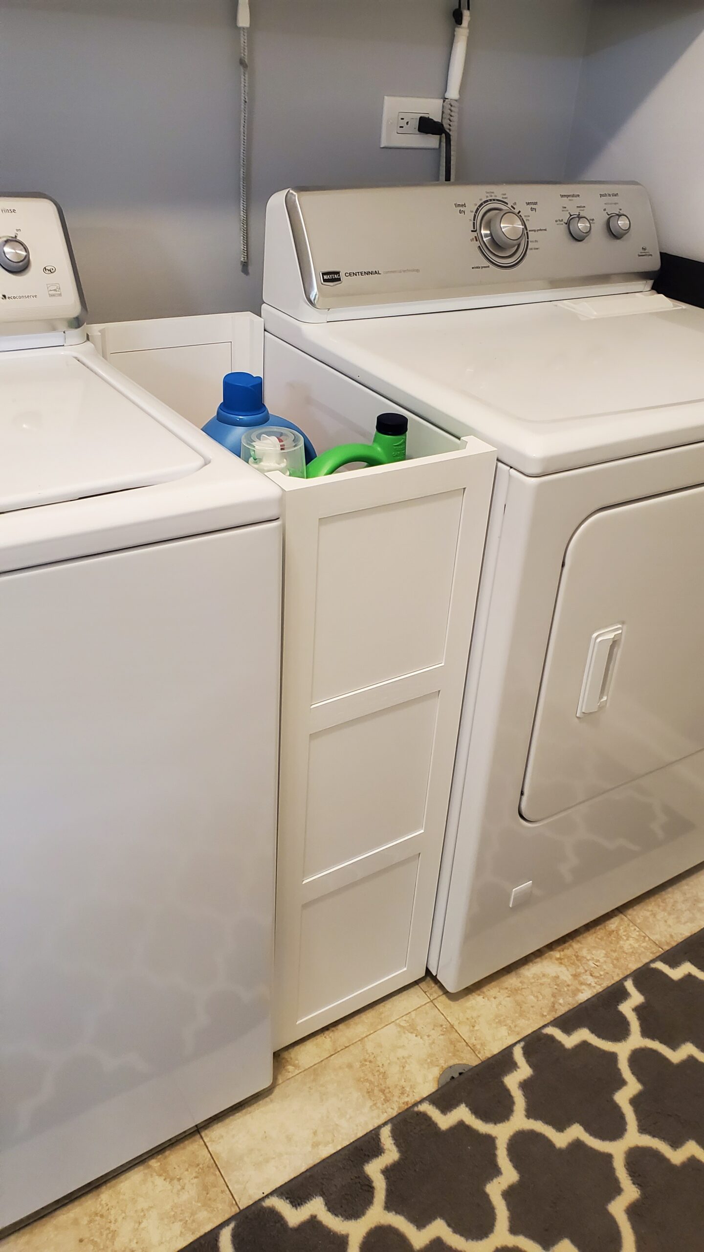 Custom laundry storage cart - BeauBilt
